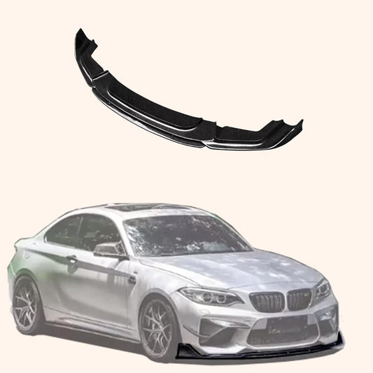 Kazento For BMW M2 F87 Coupe 2 Door 2016-21 Carbon BP Style Front Bumper Lip Diffuser Kazento Carbon Parts 车身侧板 M2F87-FL-BP-CF