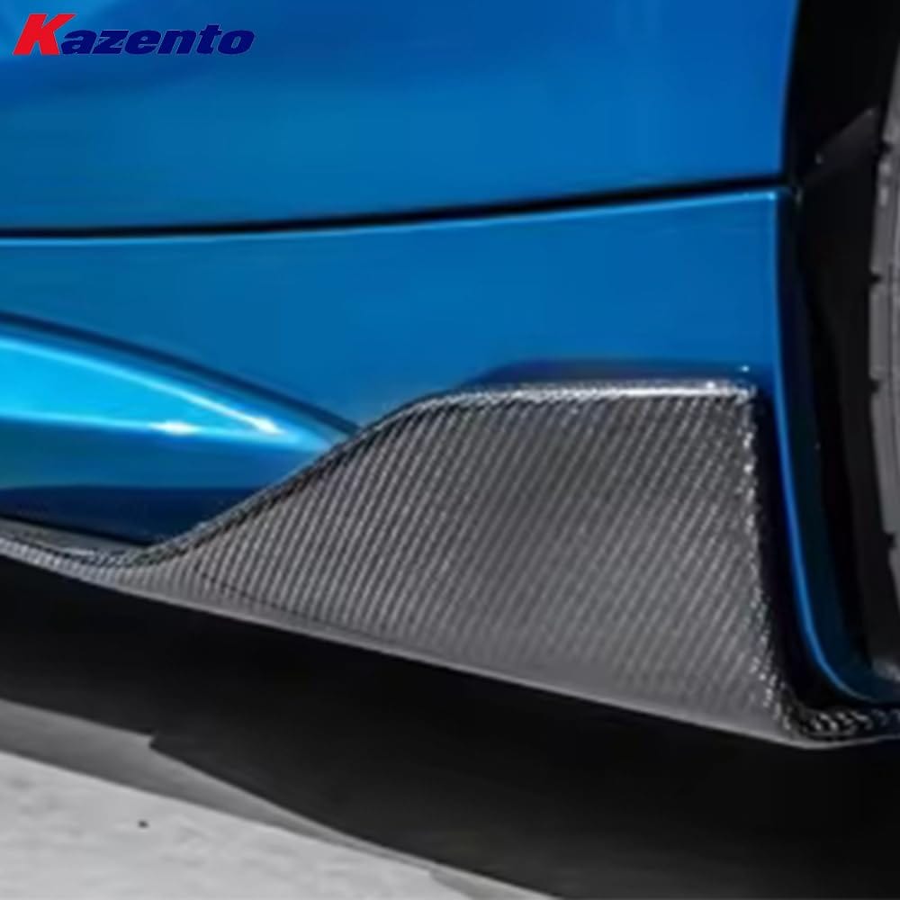 Kazento For BMW M2 F87 Coupe 2 Door 2016-21 Carbon MP Style Side Skirts Add On Spat Pair Kazento Carbon Parts 车身侧板 M2F87-SS-ADD-MP-CF