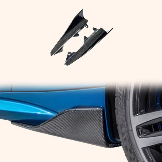Kazento For BMW M2 F87 Coupe 2 Door 2016-21 Carbon MP Style Side Skirts Add On Spat Pair Kazento Carbon Parts 车身侧板 M2F87-SS-ADD-MP-CF
