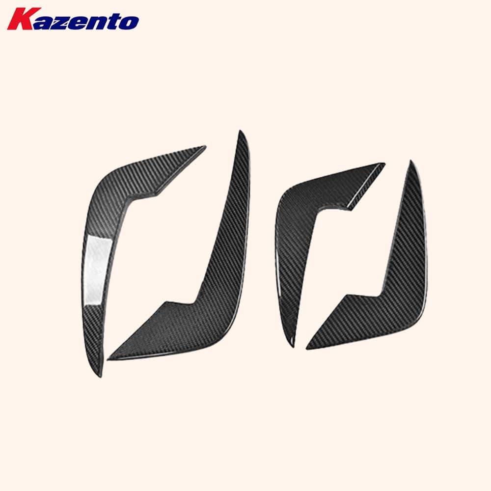 Kazento For BMW M2 F87 Coupe  2016-21 Carbon AC Style Front Bumper Side Canard Splitters Kazento Carbon Parts 车身侧板 M2F87-CANA-AC-CF
