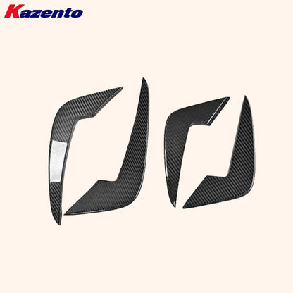 Kazento For BMW M2 F87 Coupe  2016-21 Carbon AC Style Front Bumper Side Canard Splitters Kazento Carbon Parts 车身侧板 M2F87-CANA-AC-CF