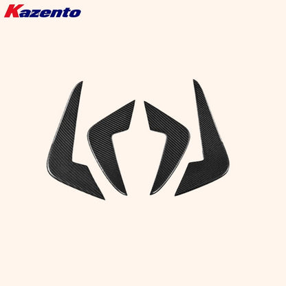 Kazento For BMW M2 F87 Coupe  2016-21 Carbon AC Style Front Bumper Side Canard Splitters Kazento Carbon Parts 车身侧板 M2F87-CANA-AC-CF