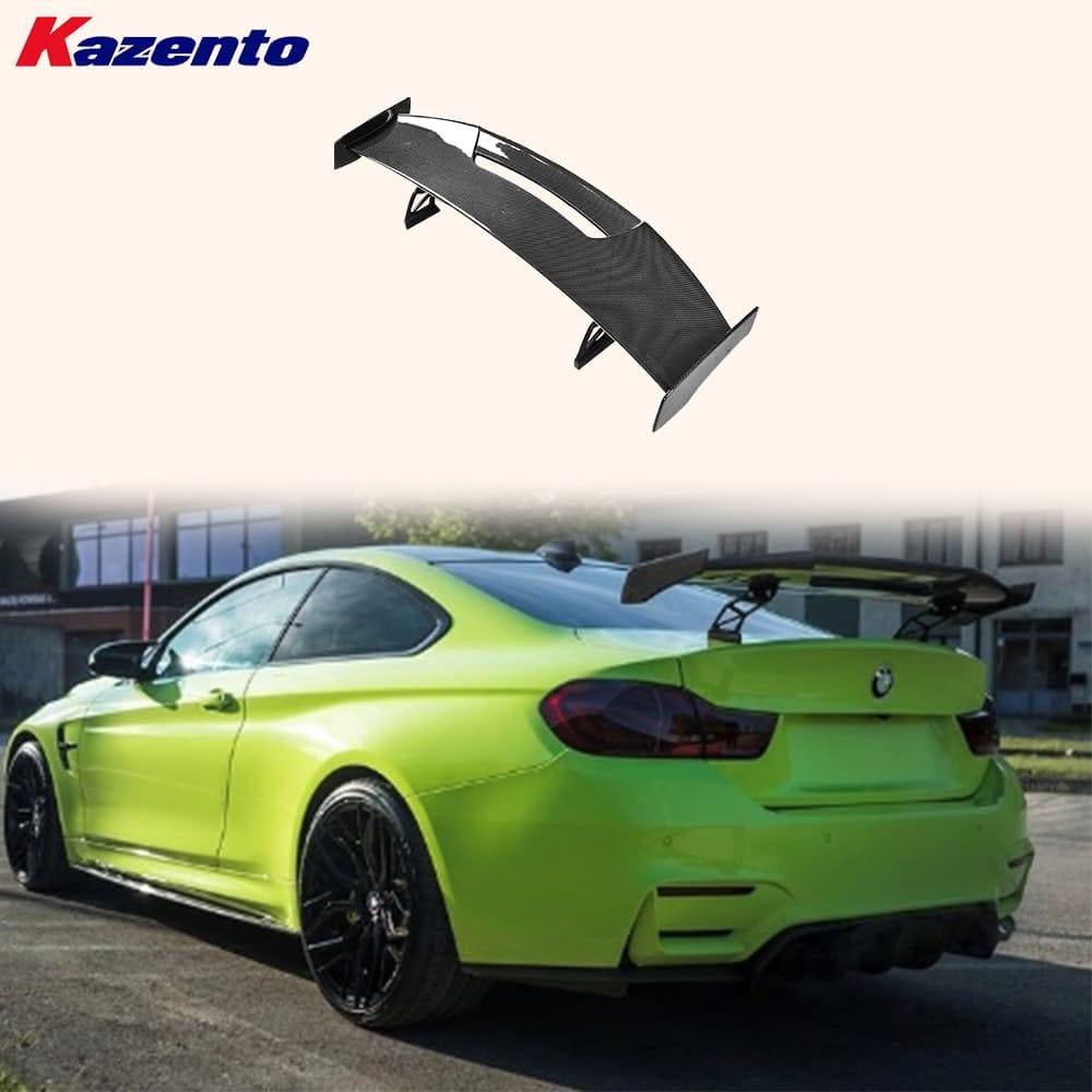 Kazento For BMW M2 F87 Coupe  2016-21 Carbon Fiber MAD Style Rear Trunk GT Spoiler Wing Kazento Carbon Parts 车身侧板 M2F87-RS-GT-MAD-CF