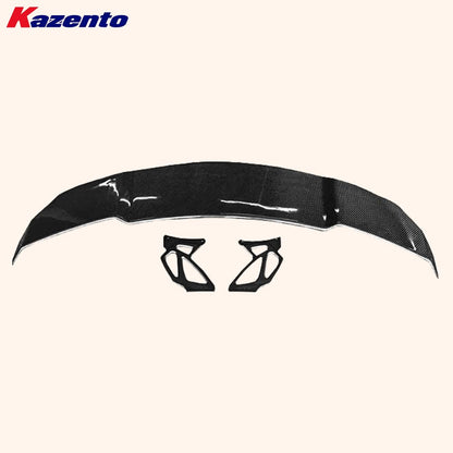 Kazento For BMW M2 F87 Coupe  2016-21 Carbon Fiber V Style Rear Trunk GT Spoiler Wing Kazento Carbon Parts 车身侧板 M2F87-RS-GT-V-CF