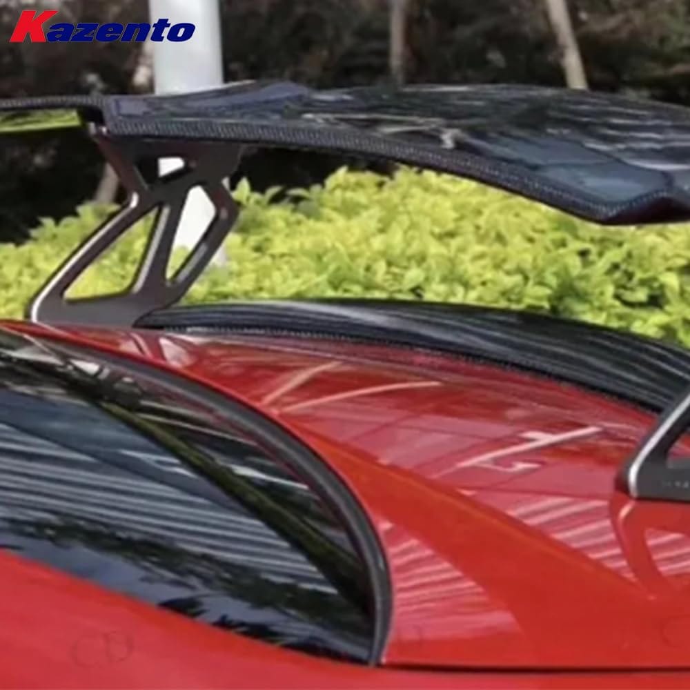 Kazento For BMW M2 F87 Coupe  2016-21 Carbon Fiber V Style Rear Trunk GT Spoiler Wing Kazento Carbon Parts 车身侧板 M2F87-RS-GT-V-CF