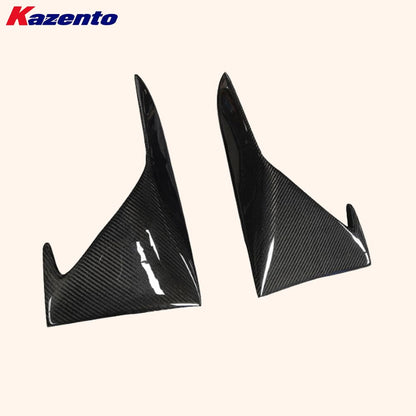 Kazento For BMW M2 F87 Coupe  2016-21 Carbon KZ Style Front Bumper Side Vents Duct Cover Kazento Carbon Parts 车身侧板 M2F87-FBVC-KZ-CF
