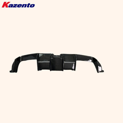 Kazento For BMW M2 F87 Coupe 2016-21 Carbon KZ Style Rear Bumper Diffuser Lip with Light Kazento Carbon Parts 车身侧板 M2F87-DIF-LT-KZ-CF