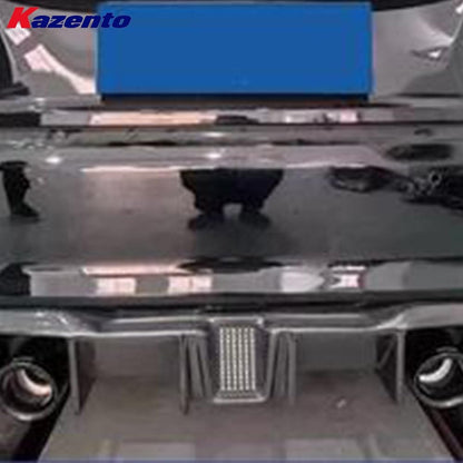 Kazento For BMW M2 F87 Coupe 2016-21 Carbon KZ Style Rear Bumper Diffuser Lip with Light