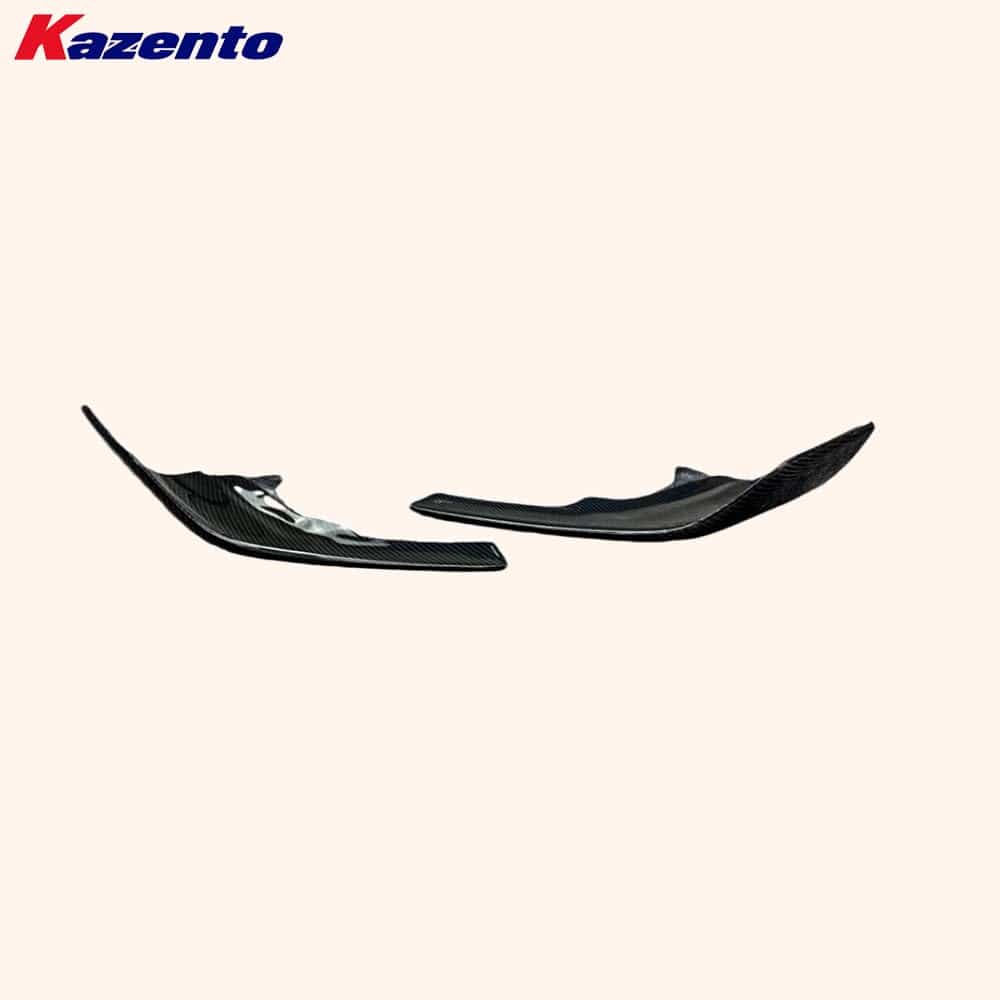 Kazento For BMW M2 F87 Coupe 2016-21 Carbon MP Style Front Bumper Lip Spats 2pcs