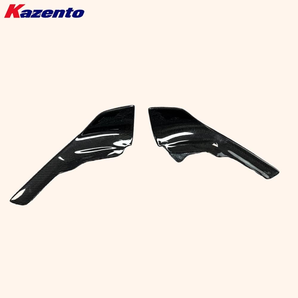 Kazento For BMW M2 F87 Coupe 2016-21 Carbon MP Style Front Bumper Lip Spats 2pcs