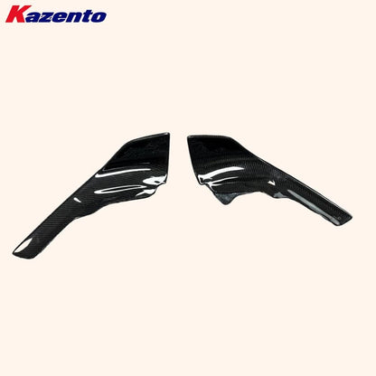 Kazento For BMW M2 F87 Coupe 2016-21 Carbon MP Style Front Bumper Lip Spats 2pcs