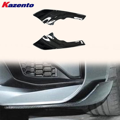 Kazento For BMW M2 F87 Coupe 2016-21 Carbon MP Style Front Bumper Lip Spats 2pcs