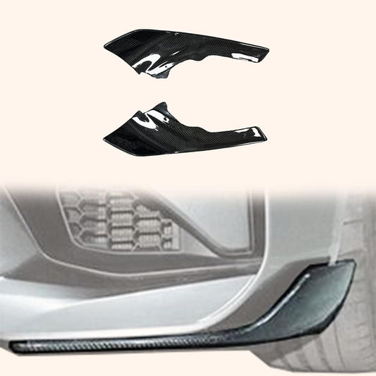 Kazento For BMW M2 F87 Coupe 2016-21 Carbon MP Style Front Bumper Lip Spats 2pcs