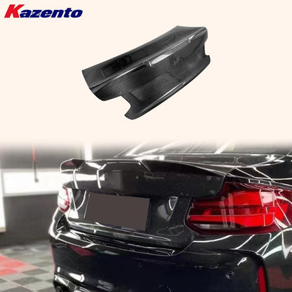 Kazento For BMW M2 F87 Coupe  2016-21 Carbon MP Style Rear Bumper Ductail Trunk Boot Lid Kazento Carbon Parts 车身侧板 M2F87-TRUNK-MP-CF