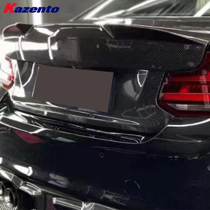 Kazento For BMW M2 F87 Coupe  2016-21 Carbon MP Style Rear Bumper Ductail Trunk Boot Lid Kazento Carbon Parts 车身侧板 M2F87-TRUNK-MP-CF