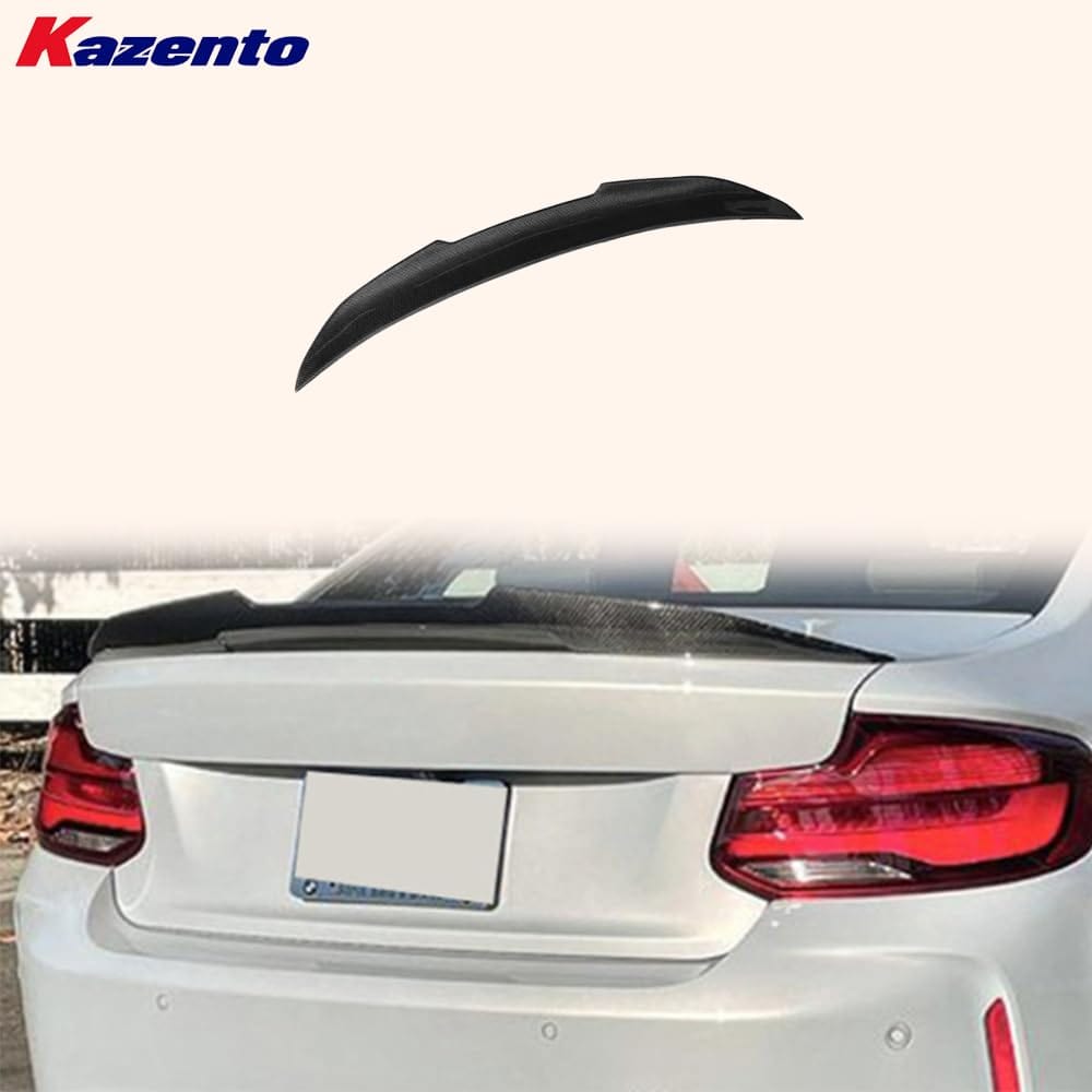 Kazento For BMW M2 F87 Coupe  2016-21 Carbon PM Style Rear Trunk Ductail Spoiler Lip Kazento Carbon Parts 车身侧板 M2F87-RS-PM-CF