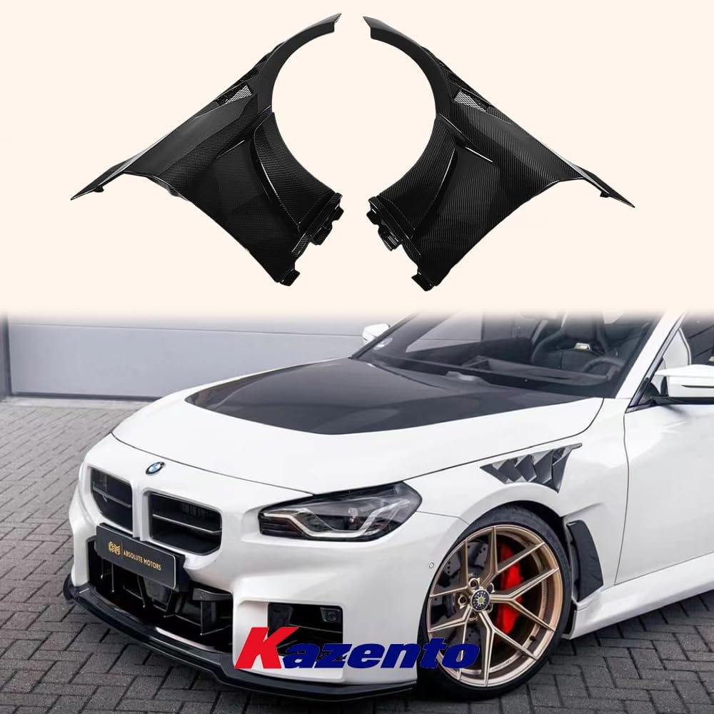 Kazento For BMW M2 G87 2023+ AP Style Vented Front Bumper Fender Dry Carbon Fiber