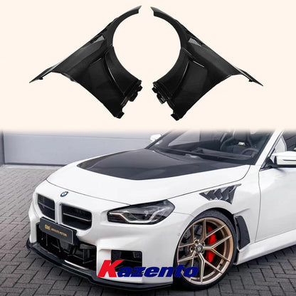 Kazento For BMW M2 G87 2023+ AP Style Vented Front Bumper Fender Dry Carbon Fiber