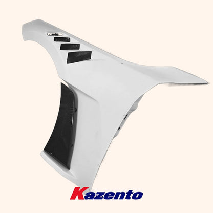Kazento For BMW M2 G87 2023+ AP Style Vented Front Bumper Hood Fender Pair Carbon In Cap Kazento Carbon Parts 车身侧板 M2G87-FF-AP-PCF