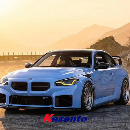 Kazento For BMW M2 G87 2023+ AP Style Vented Front Bumper Hood Fender Pair Carbon In Cap