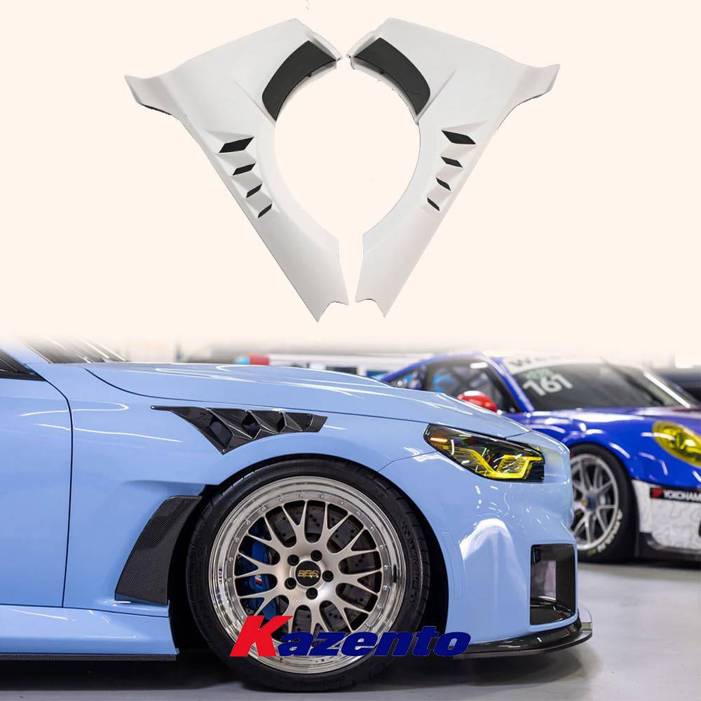 Kazento For BMW M2 G87 2023+ AP Style Vented Front Bumper Hood Fender Pair Carbon In Cap