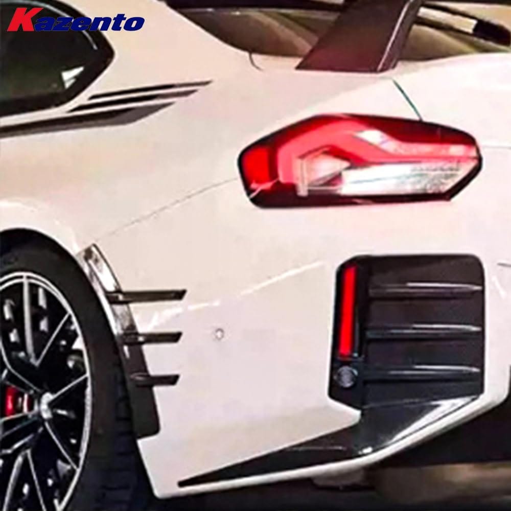 Kazento For BMW M2 G87 Coupe 2023-24 Carbon Fiber MP Rear Bumper Side Fender Vents Trim