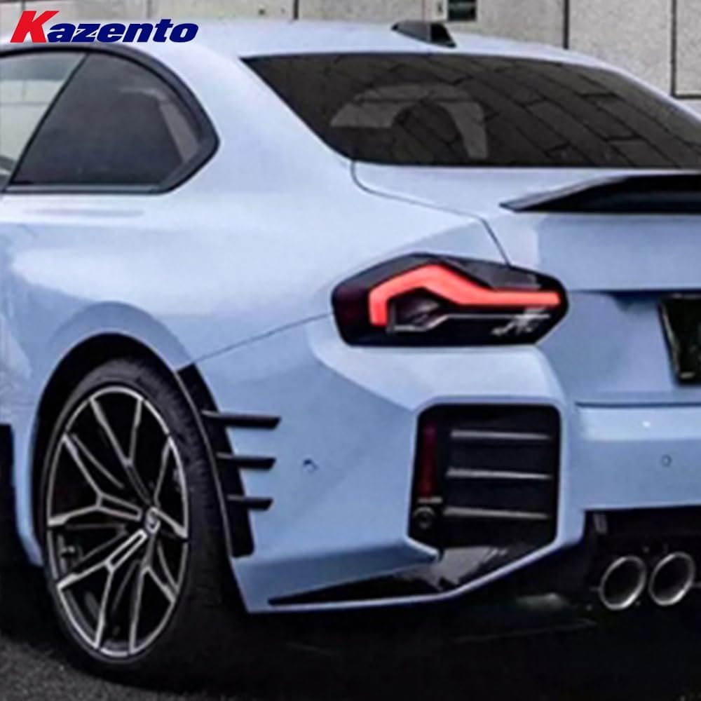 Kazento For BMW M2 G87 Coupe 2023-24 Carbon Fiber MP Rear Bumper Side Fender Vents Trim