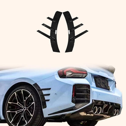 Kazento For BMW M2 G87 Coupe 2023-24 Carbon Fiber MP Rear Bumper Side Fender Vents Trim