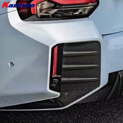 Kazento For BMW M2 G87 Coupe 2023-24 Carbon Fiber MP Rear Bumper Side Vents Duct Cover Kazento Carbon Parts 车身侧板