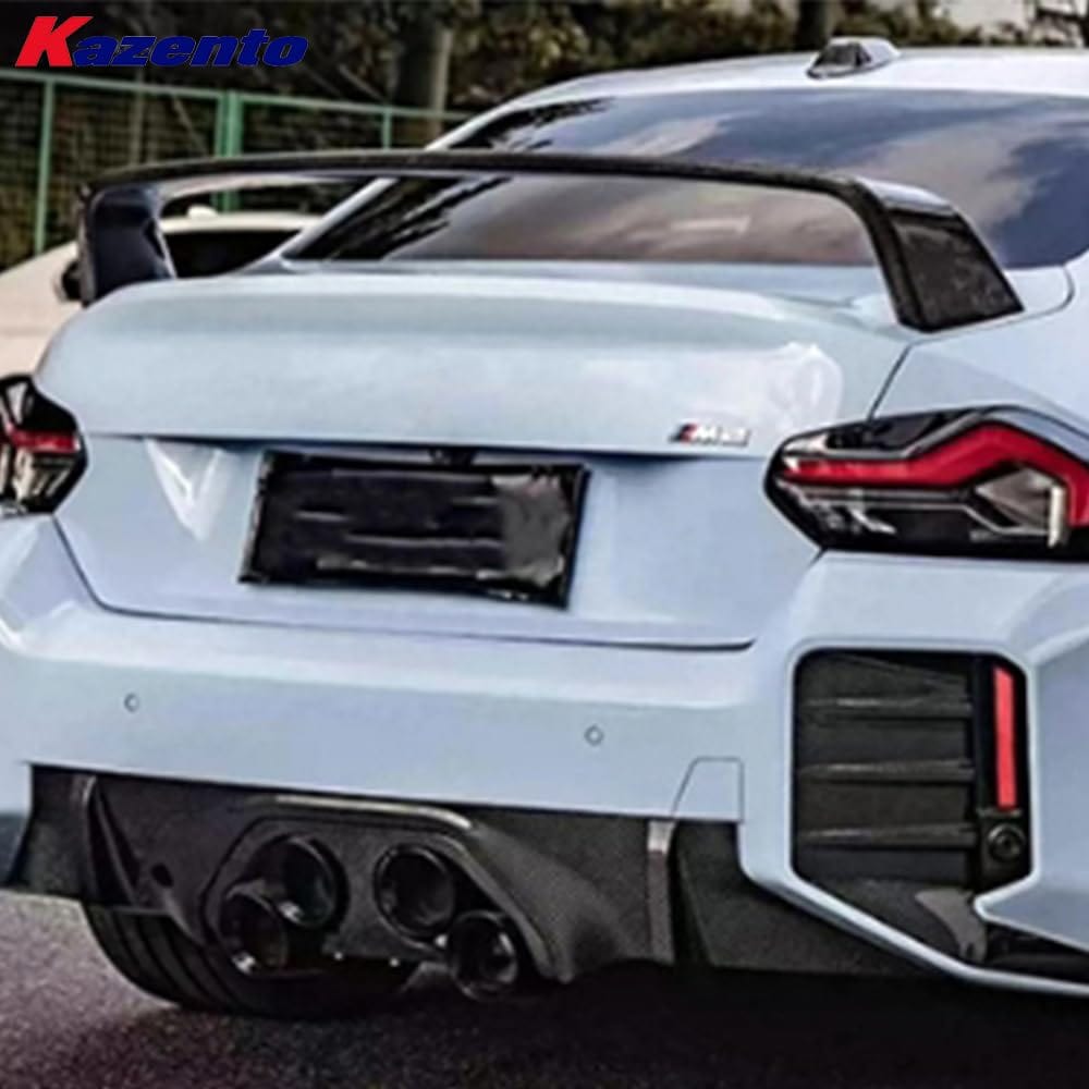 Kazento For BMW M2 G87 Coupe  2023-24 Carbon Fiber MP Style Rear Trunk GT Spoiler Wing Kazento Carbon Parts 车身侧板