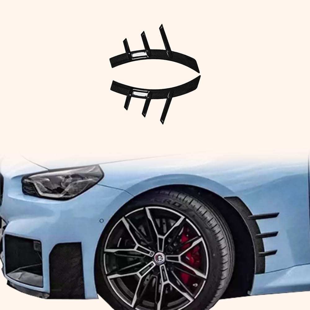 Kazento For BMW M2 G87 Coupe 2023-24 Carbon MP Style Front Bumper Side Fender Vents Trim