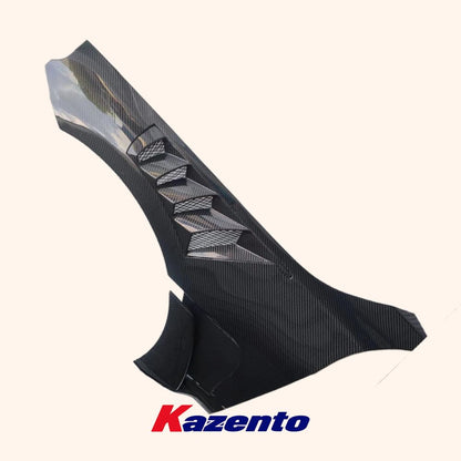 Kazento For BMW M2 G87 Dry Carbon Fiber WD Style Vented Front Fender Pair Replacement