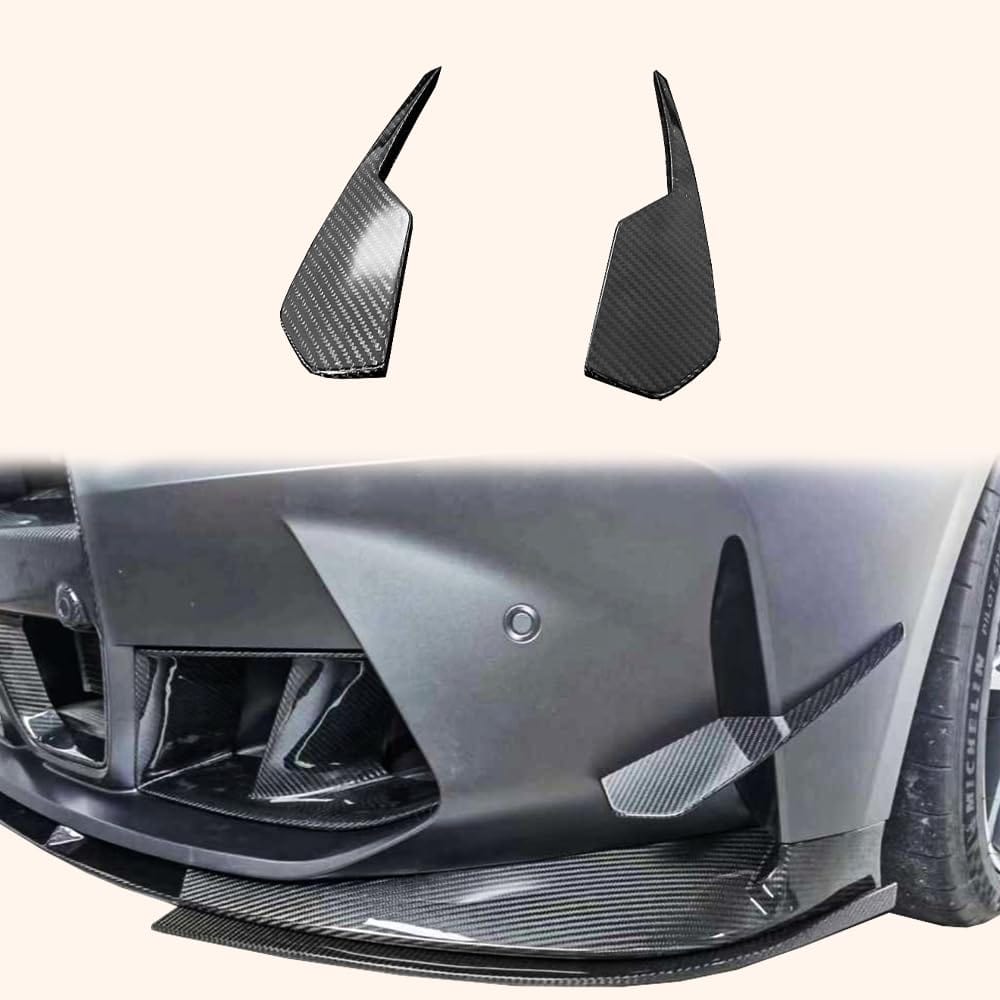 Kazento For BMW M3 G80 G81 M4 G82 G83 20-24 3D Style Front Bumper Side Canards Kazento Carbon Parts 车身侧板 Carbon Fiber M3M4G80-CANA-3D-CF