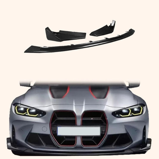 Kazento For BMW M3 G80 G81 M4 G82 G83 20-24 Carbon CL Style Front Bumper Lip Diffuser Kazento Carbon Parts 车身侧板 Carbon Fiber M3M4G80-FL-CSL-CF