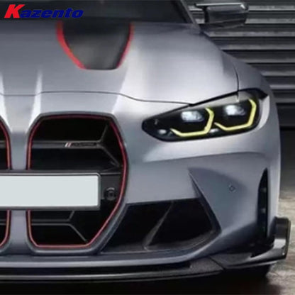 Kazento For BMW M3 G80 G81 M4 G82 G83 20-24 Carbon CL Style Front Bumper Lip Diffuser