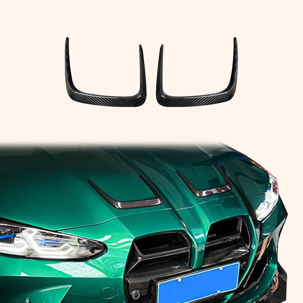 Kazento For BMW M3 G80 G81 M4 G82 G83 20-24 Carbon KZ Style Front Bumper Hood Vents Duct
