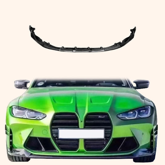 Kazento For BMW M3 G80 G81 M4 G82 G83 20-24 Carbon MP Style Front Bumper Lip 3pcs Kazento Carbon Parts 车身侧板 Carbon Fiber M3M4G80-FL-3P-MP-CF