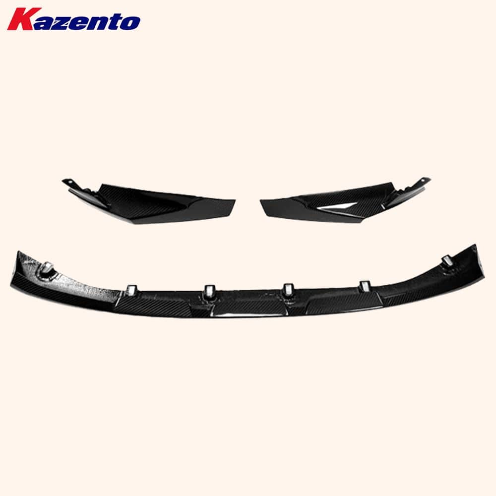 Kazento For BMW M3 G80 G81 M4 G82 G83 20-24 Carbon MP Style Front Bumper Lip 3pcs