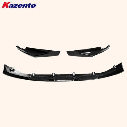 Kazento For BMW M3 G80 G81 M4 G82 G83 20-24 Carbon MP Style Front Bumper Lip 3pcs