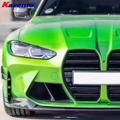 Kazento For BMW M3 G80 G81 M4 G82 G83 20-24 Carbon MP Style Front Bumper Lip 3pcs
