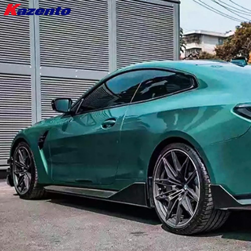 Kazento For BMW M3 G80 G81 M4 G82 G83 20-24 Carbon MP Style Side Skirts Extensions Pair
