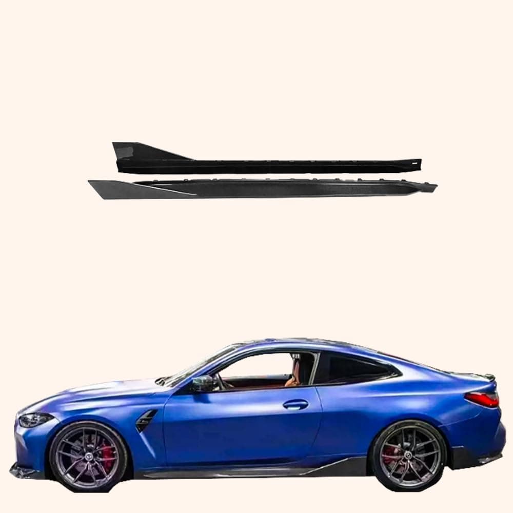Kazento For BMW M3 G80 G81 M4 G82 G83 20-24 Carbon MP Style Side Skirts Extensions Pair