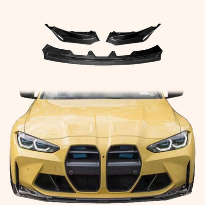 Kazento For BMW M3 G80 G81 M4 G82 G83 20-24 Carbon V Style Front Bumper Lip 3pcs Kazento Carbon Parts 车身侧板 Carbon Fiber M3M4G80-FL-3P-V-CF