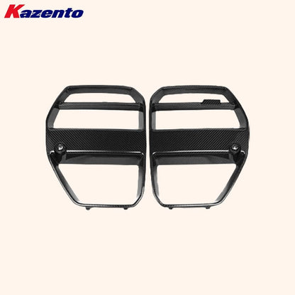 Kazento For BMW M3 G80 G81 M4 G82 G83 20-24 Carbon V Style Front Center Grille Cover Kazento Carbon Parts 车身侧板