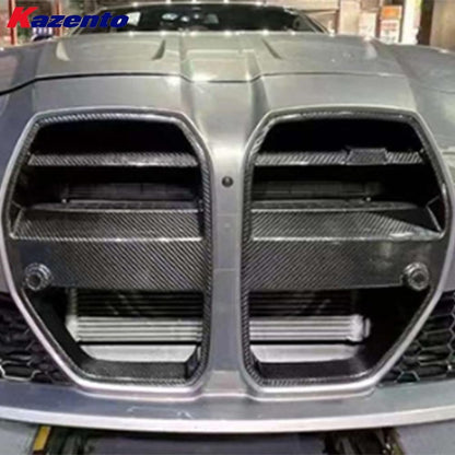 Kazento For BMW M3 G80 G81 M4 G82 G83 20-24 Carbon V Style Front Center Grille Cover Kazento Carbon Parts 车身侧板
