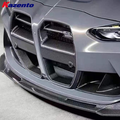Kazento For BMW M3 G80 G81 M4 G82 G83 20-24 Carbon V Style Front Center Grille Cover Kazento Carbon Parts 车身侧板