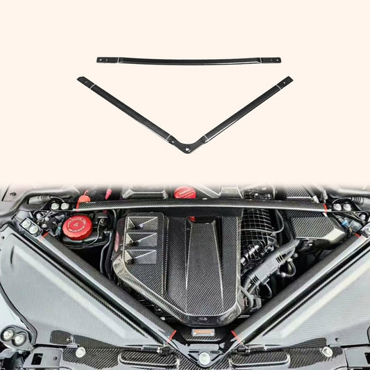Kazento For BMW M3 G80 G81 M4 G82 G83 20-24 Dry Carbon OE Engine Mount Stabilizer Bar Kazento Carbon Parts 车身侧板 M3M4G80-ENGBAR-OE-DCF