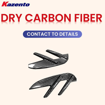 Kazento For BMW M3 G80 G81 M4 G82 G83 20-24 Dry Carbon OE Front Bumper Fender Vents Trim