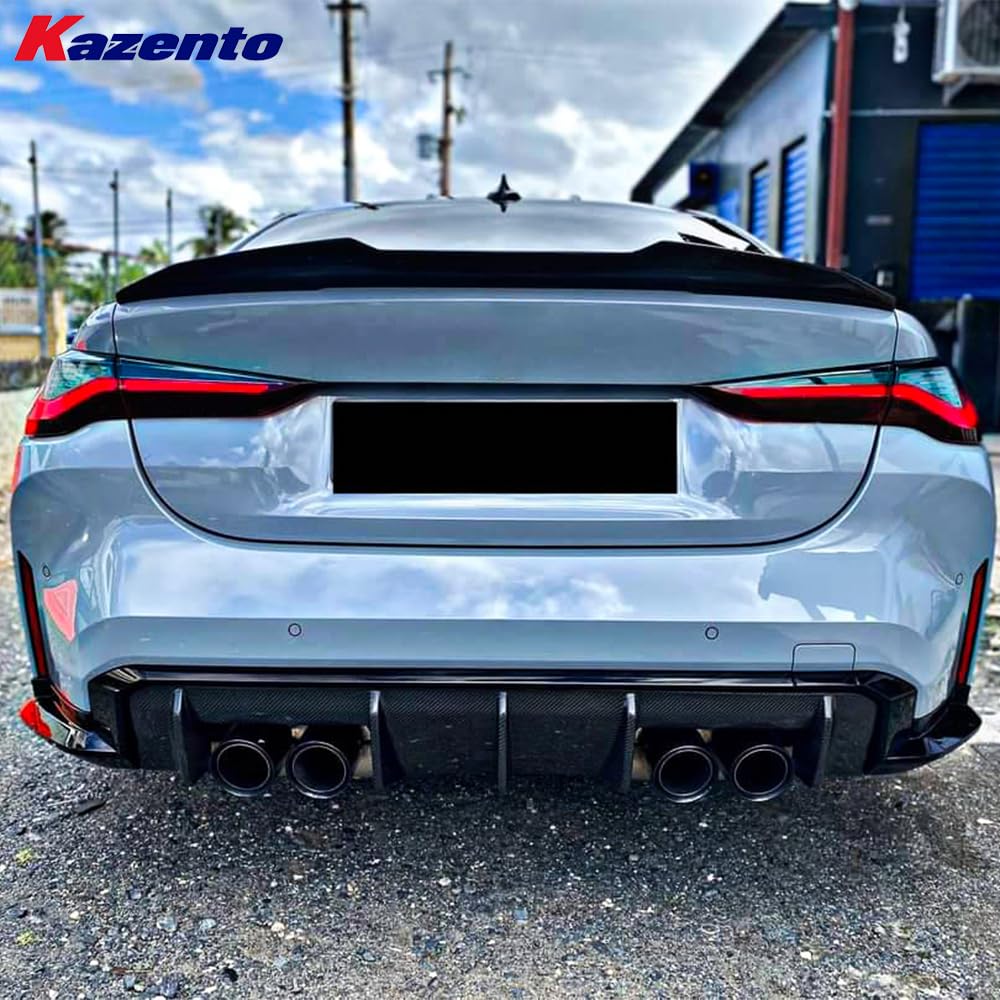 Kazento For BMW M3 G80 G81 M4 G82 G83 2020+24 Carbon Fiber MP Rear Bumper Diffuser Lip Kazento Carbon Parts 车身侧板