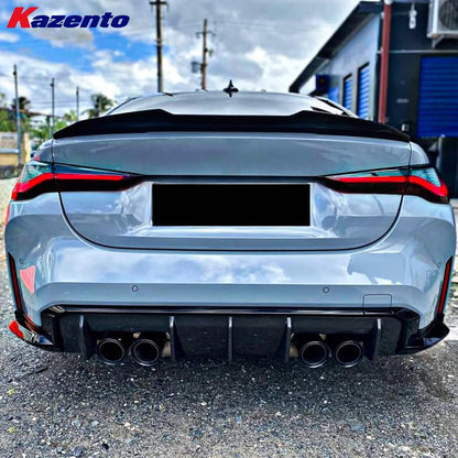 Kazento For BMW M3 G80 G81 M4 G82 G83 2020+24 Carbon Fiber MP Rear Bumper Diffuser Lip Kazento Carbon Parts 车身侧板